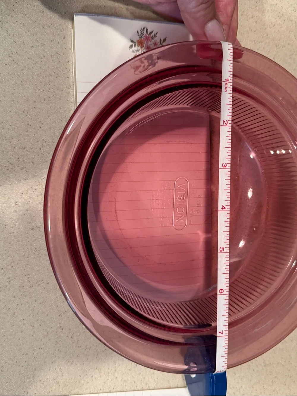 Pyrex translucent rose